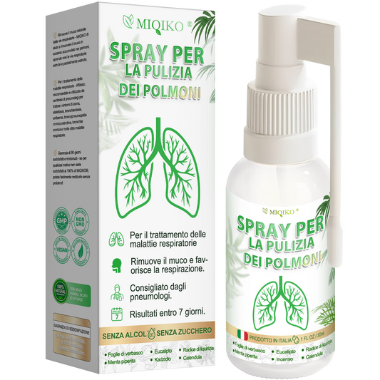 MIQIKO® Spray Avanzato per la Pulizia dei Polmoni (🌿Raccomandato da Specialisti dei Polmoni🌿)